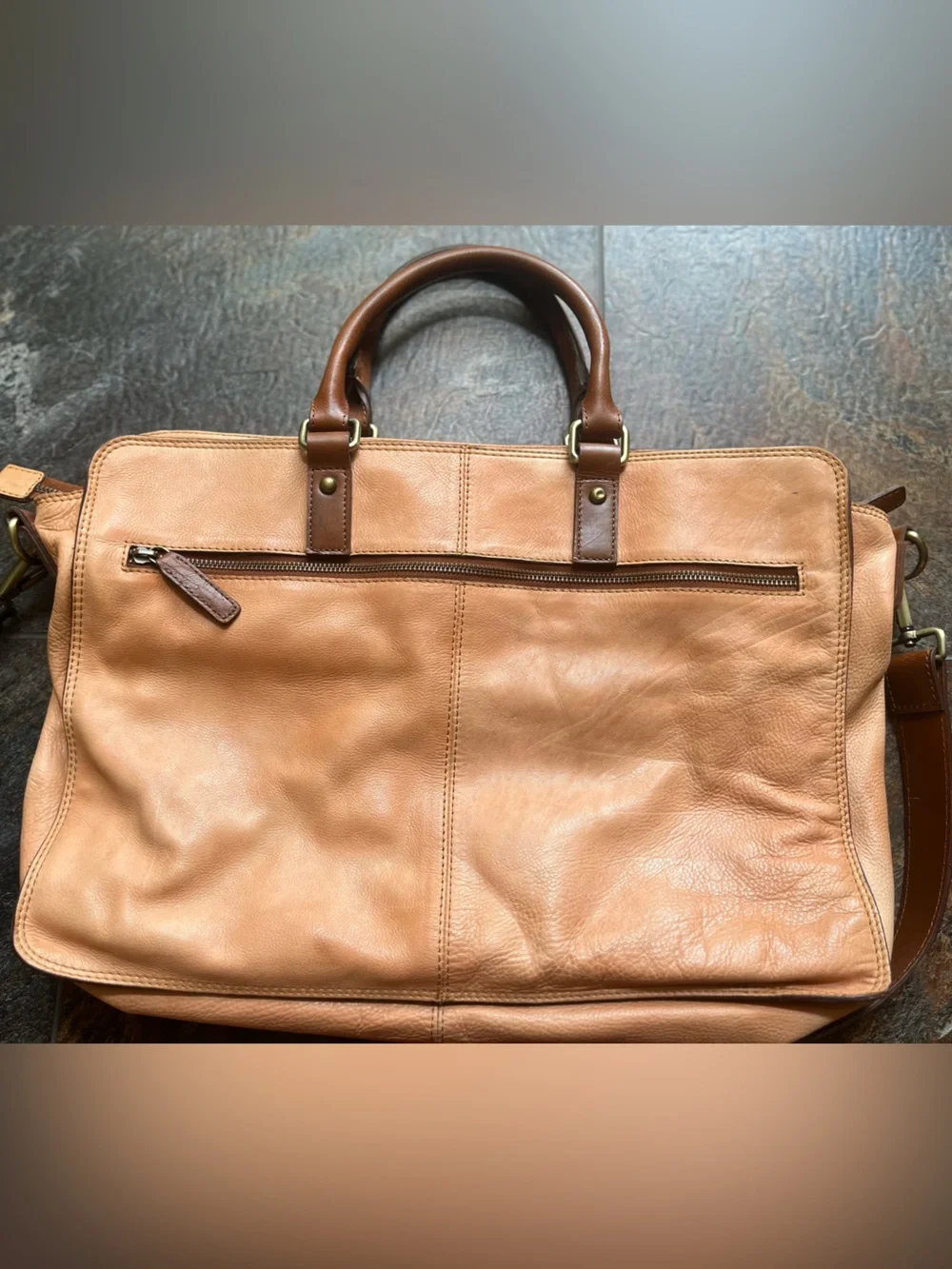Carbon2Cobalt LL Bean leather messenger satchel work to weekend leather bag